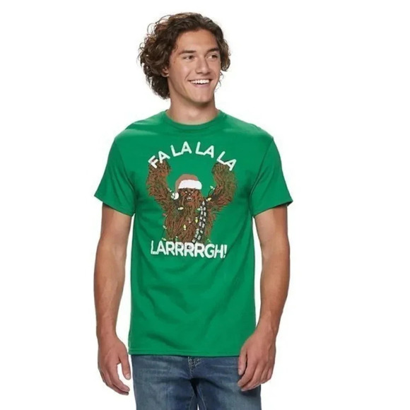 Men’s Star Wars Chewbacca Christmas T-Shirt‎ Size Small New With Tags - Picture 2 of 2